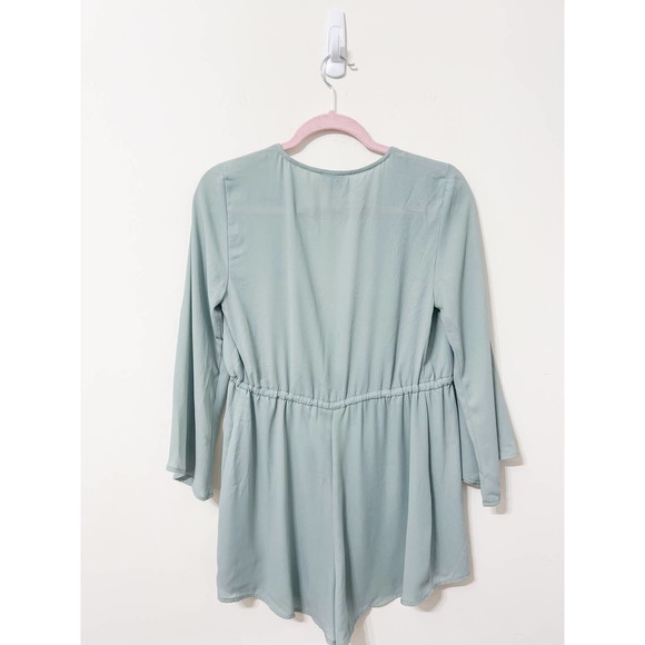 Show Me Your Mumu Roxy Romper in Dusty Teal Size Small - Picture 3 of 5